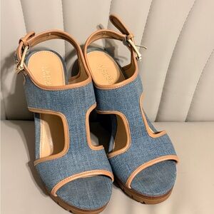 Michael Kors Denim and Tan Women's Sandals